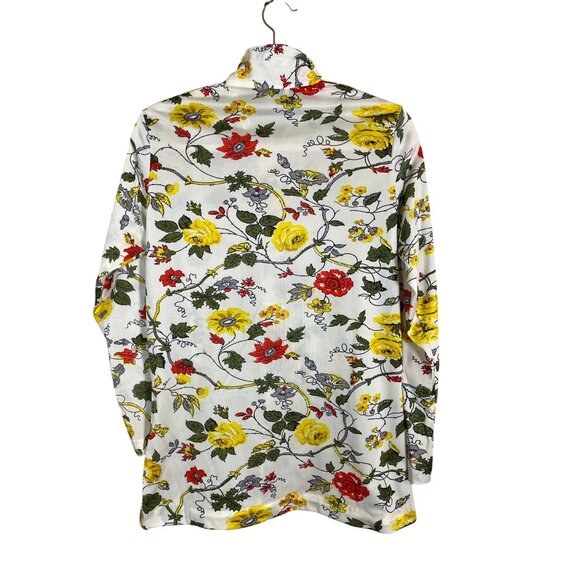 Retro Floral Top 10 White Old Money Classic Chic Glam Preppy Boho Western Artsy - Picture 7 of 11